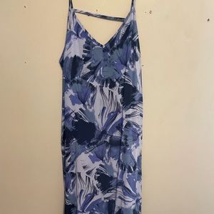 RVCA Blue Floral Midi Dress